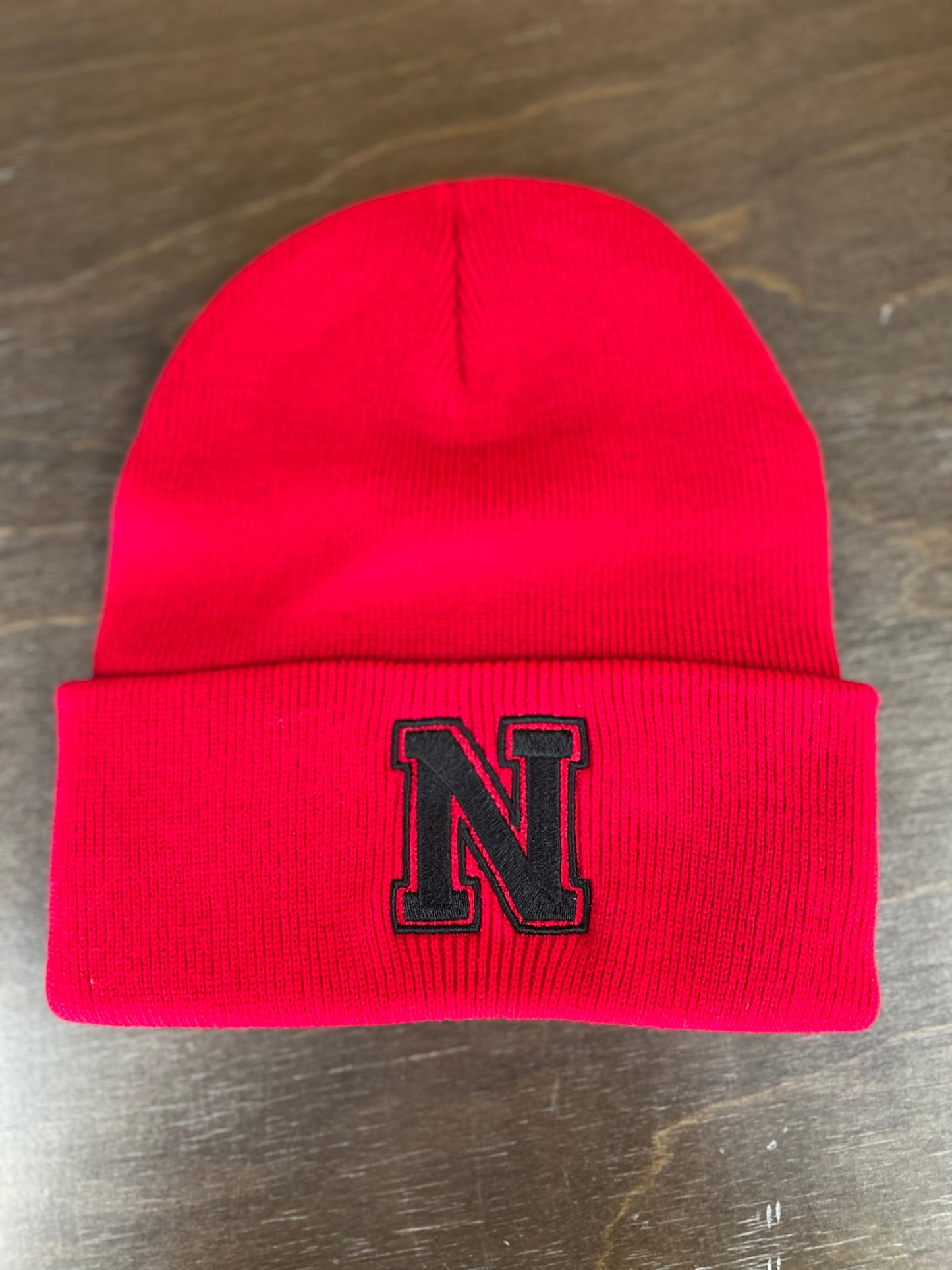 Nebraska N Red Beanie