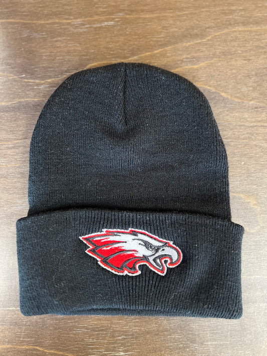 Johnson Brock Black Beanie with Eagle