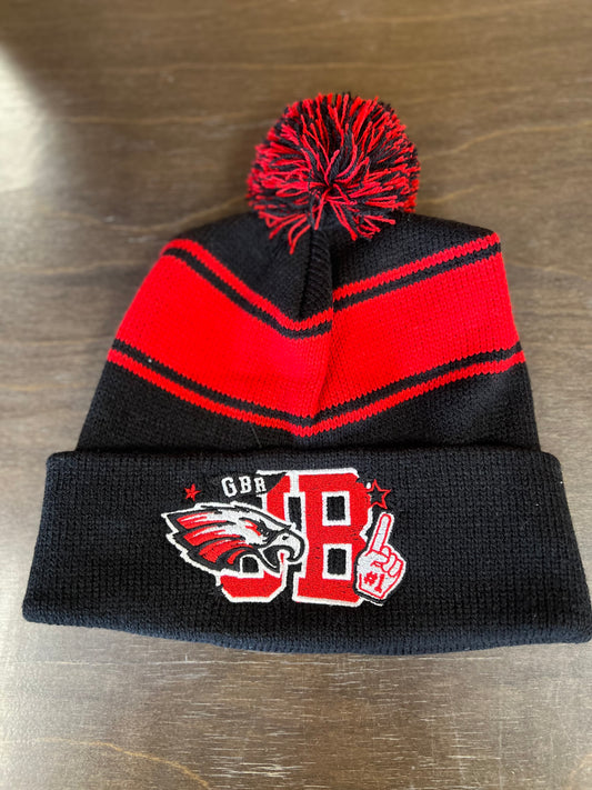 JB Collage Beanie With Pom
