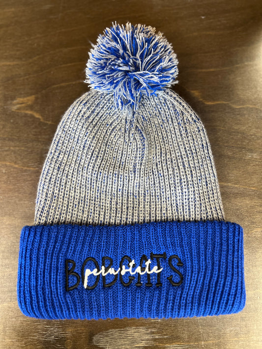PSC Bobcats Overlay Beanie With Pom