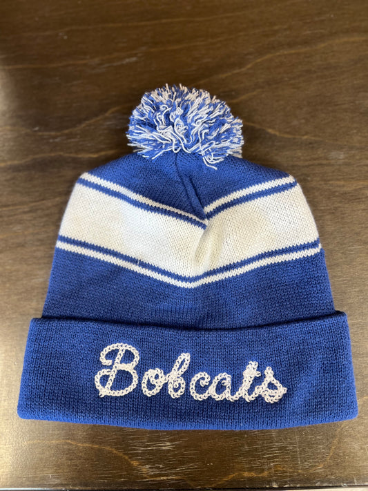 PSC Bobcats Chain Stitch Beanie With Pom
