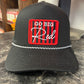 Go Big Red Striped Patch Black Rope Hat