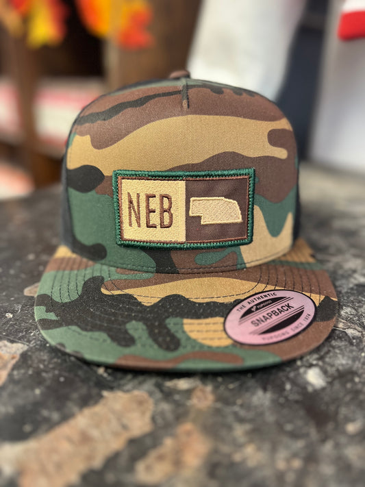 NEB Block Patch Camo Hat