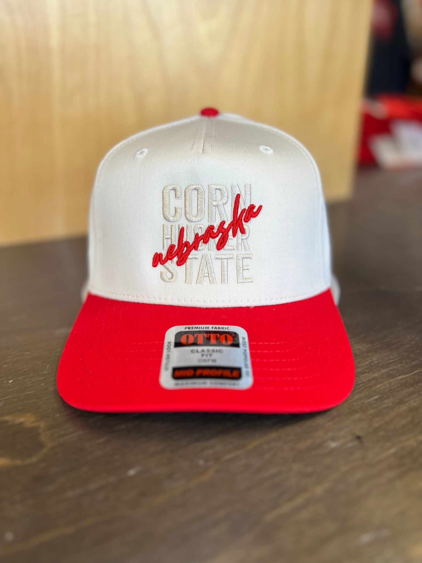 NE Cornhusker State Cream/Red Hat