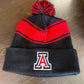 Auburn A Black & Red Beanie With Pom