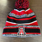 Auburn A Striped Beanie With Pom