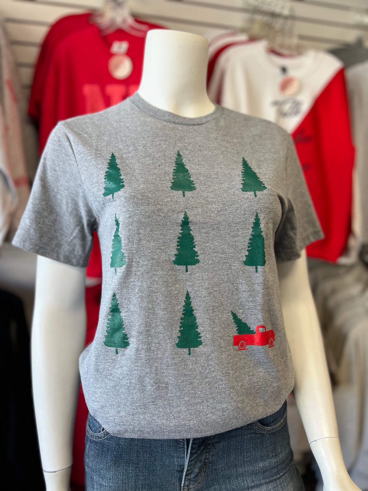 Christmas Tree and Truck B&C Tee