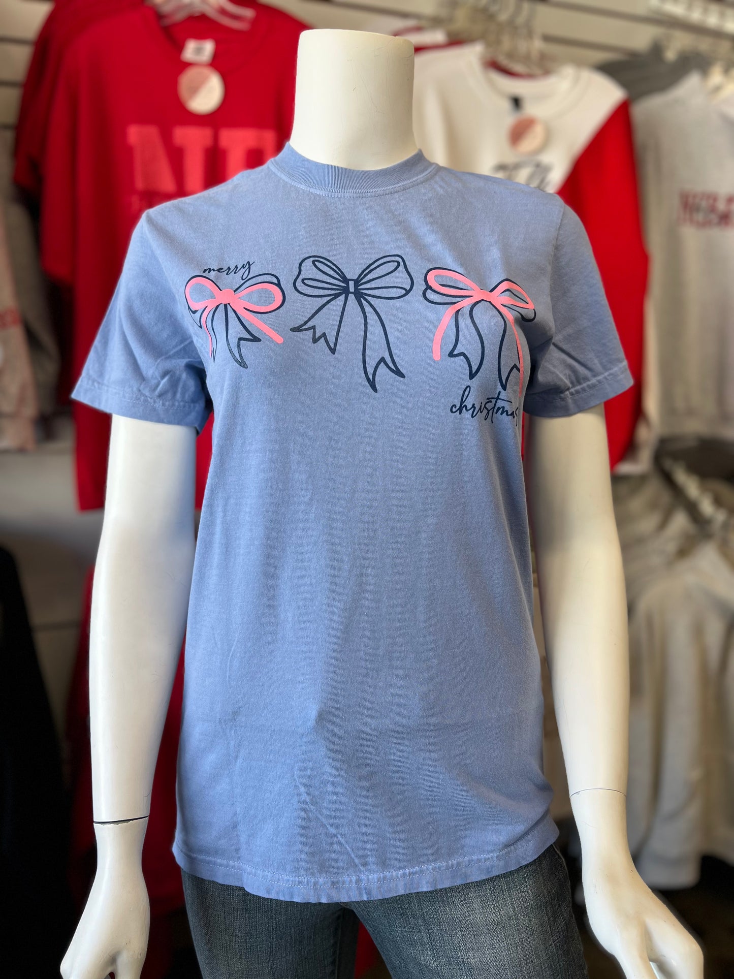 Merry Christmas Bow CC Tee