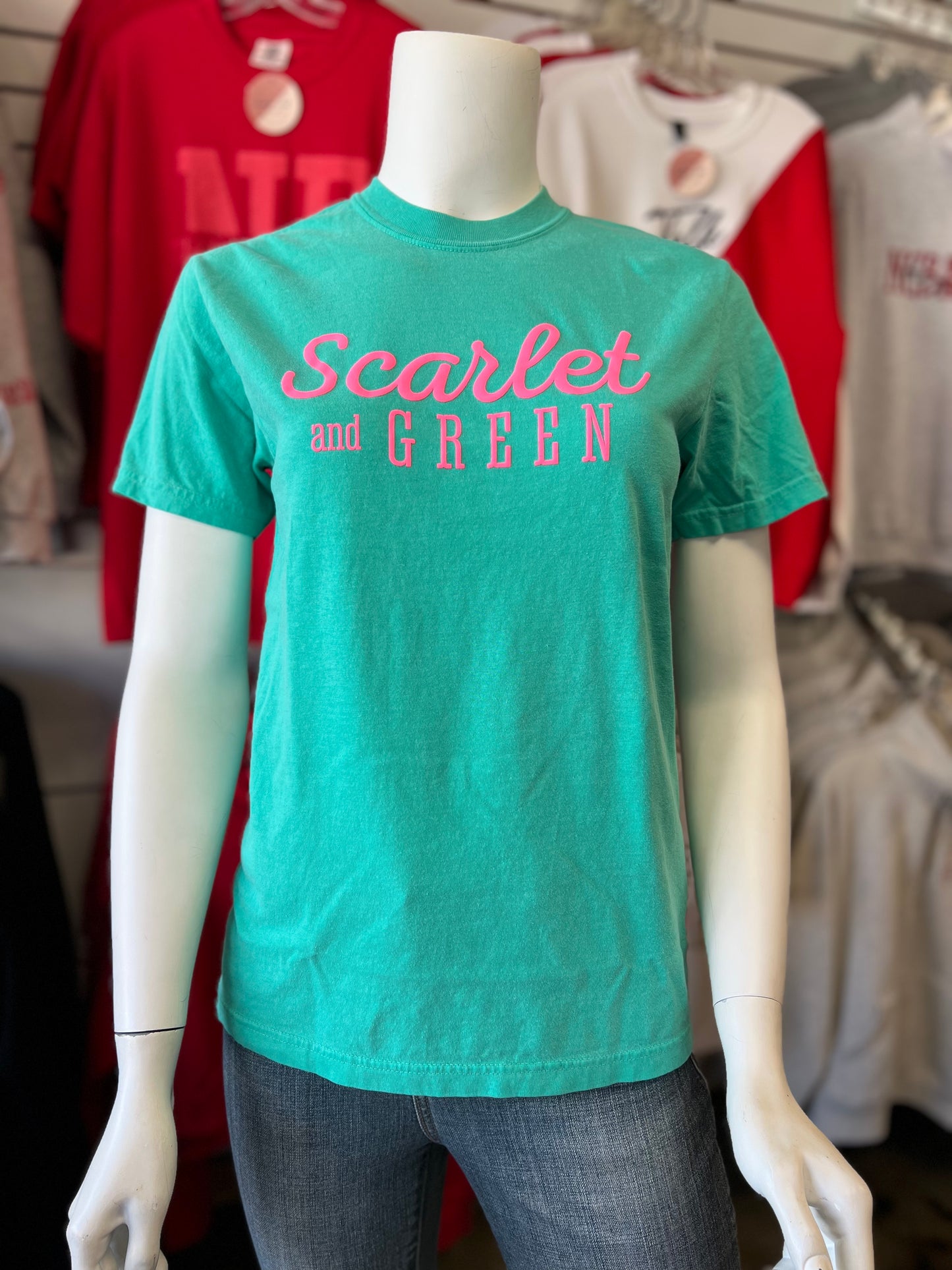 Scarlet and Green CC Tee