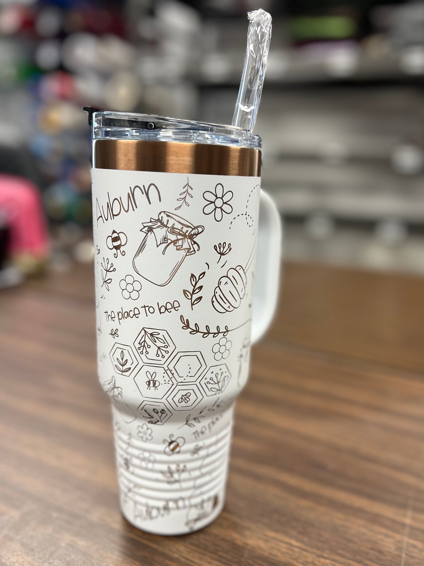 Auburn The Place To Bee Tumbler