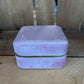 Small Travel Jewelry Case - Pink Velvet