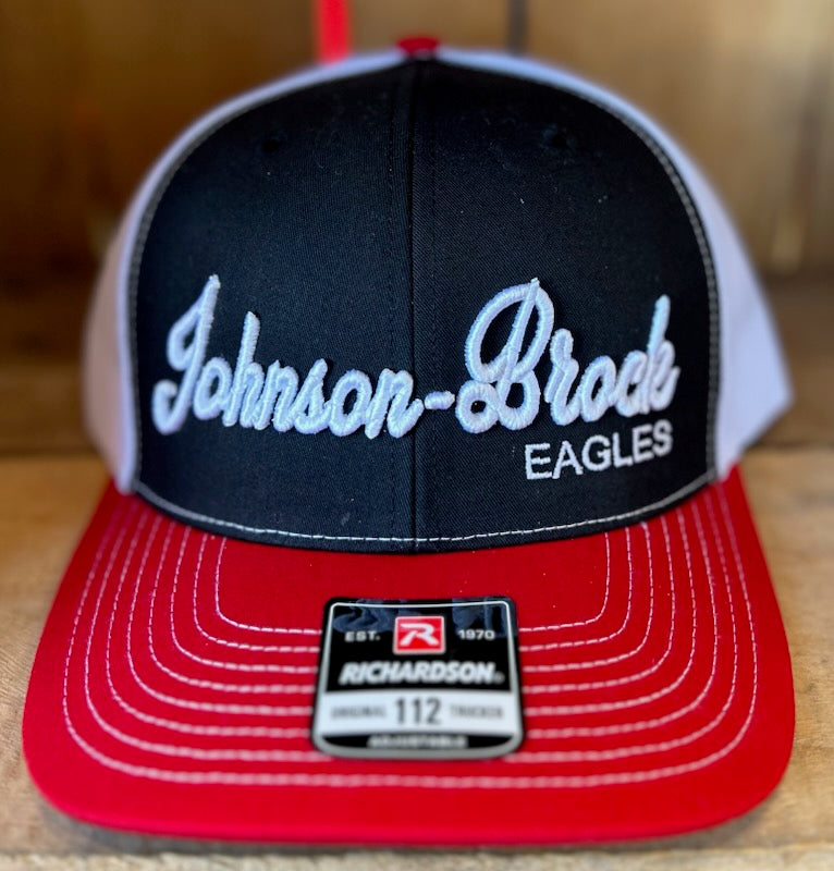 JB Eagles 3D Puff Hat - Red/Black/White Mesh