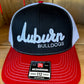 Auburn 3D Puff Hat - Red/Black/White Mesh