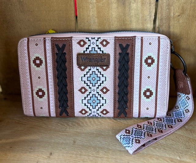 Wrangler All-Over Aztec Canvas Wallet