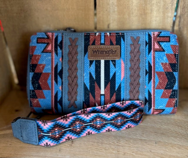 Wrangler All-Over Aztec Canvas Wallet