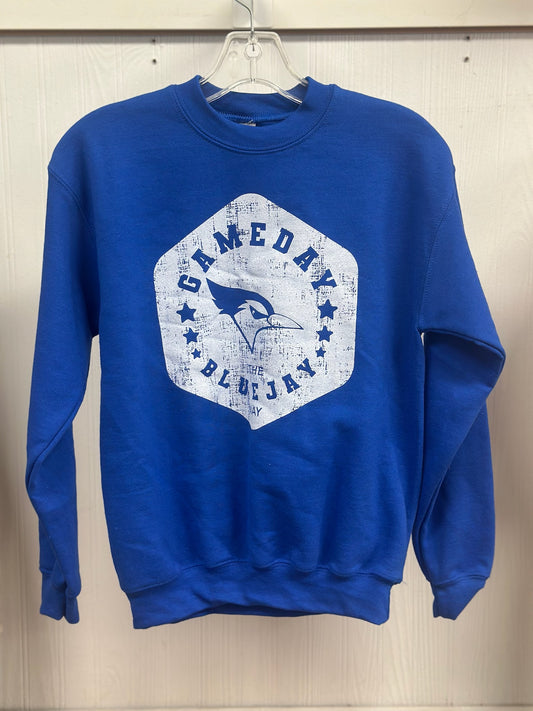 Bluejay Gameday YOUTH Crewneck