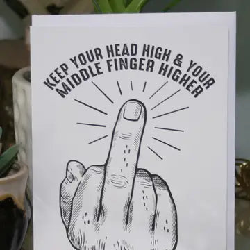 Middle Finger Card