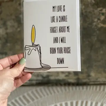 My Love is Like a Candle card