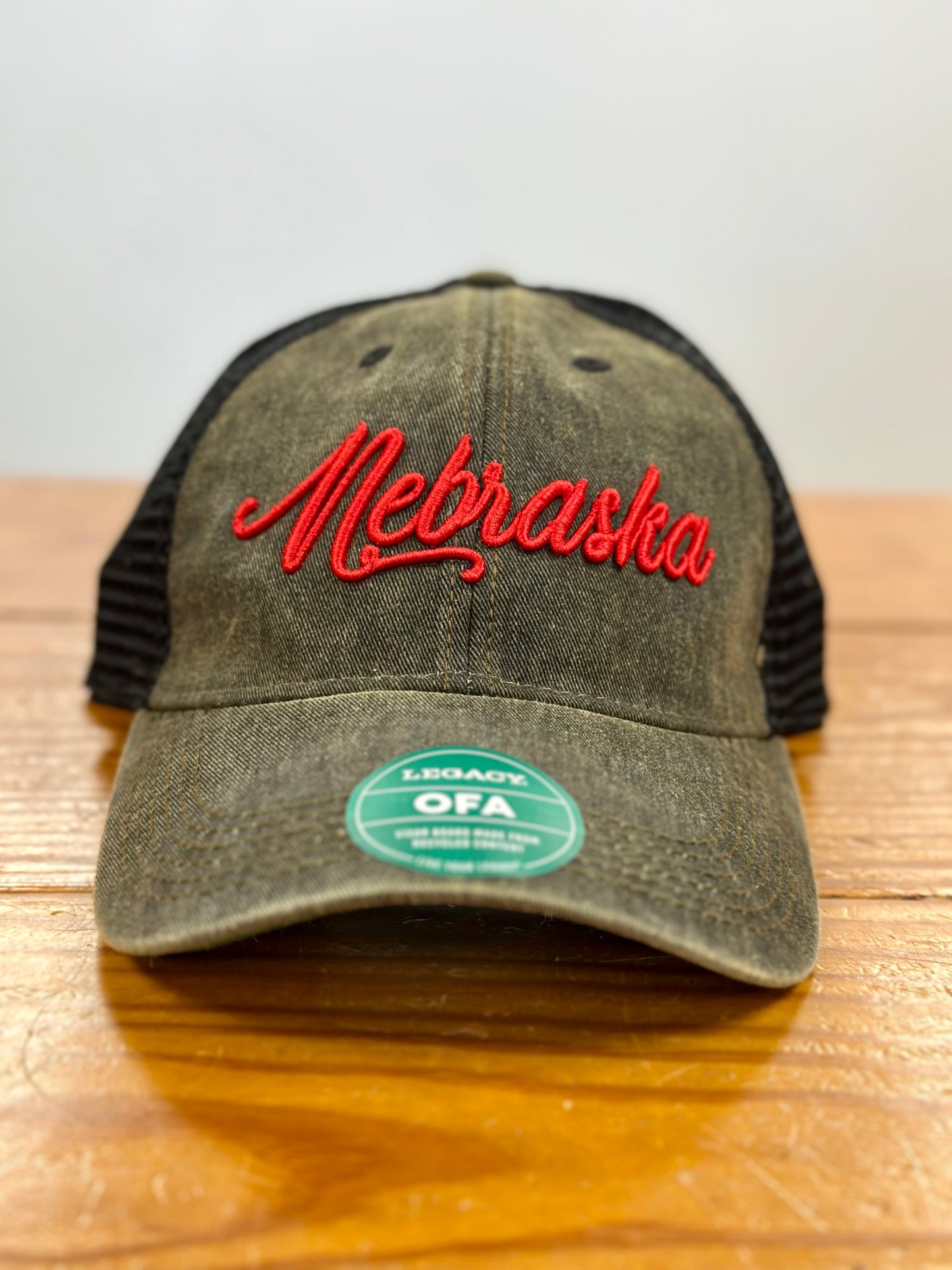 Script Nebraska 3D Puff Unstructured Trucker Hat