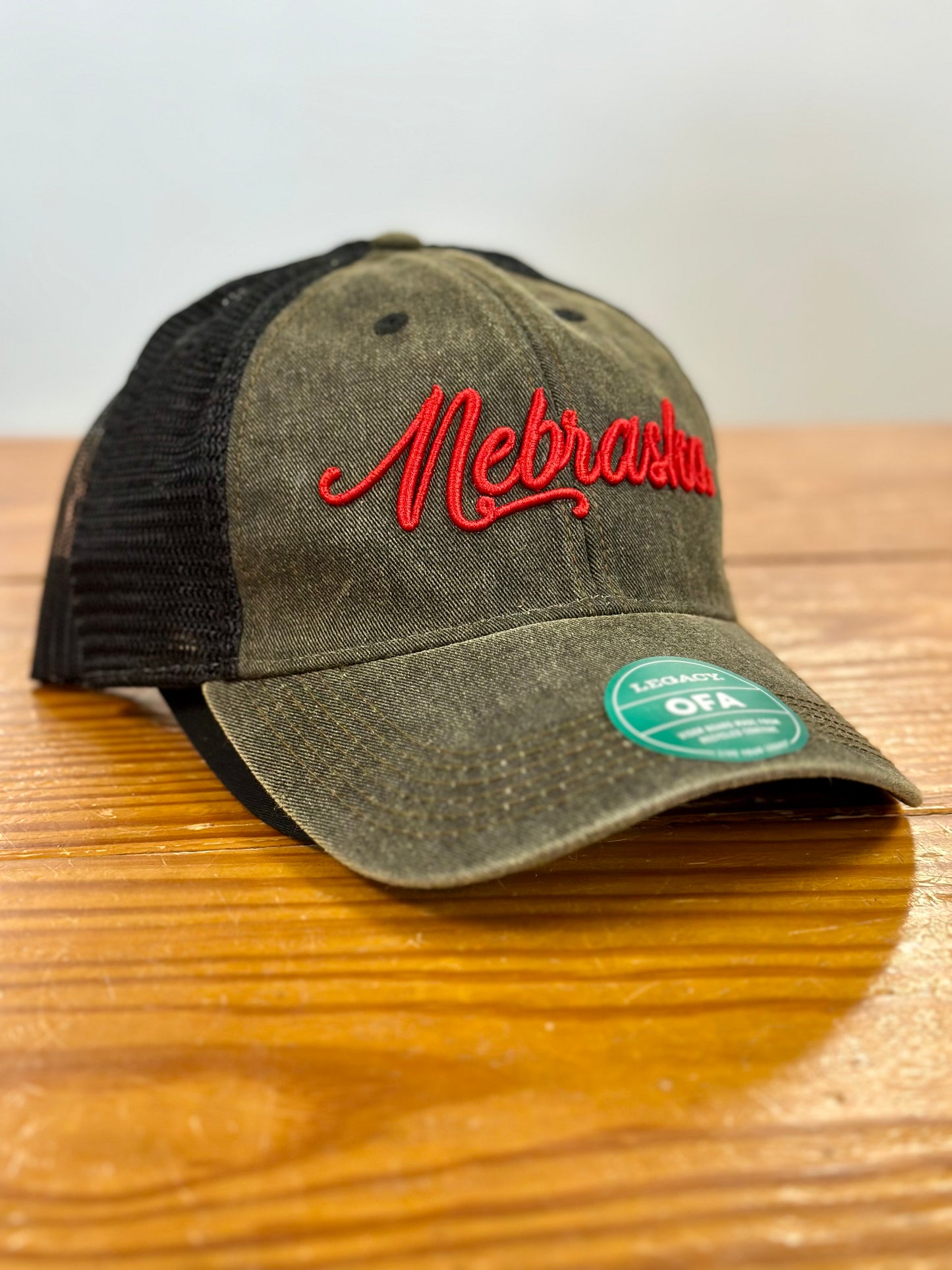 Script Nebraska 3D Puff Unstructured Trucker Hat