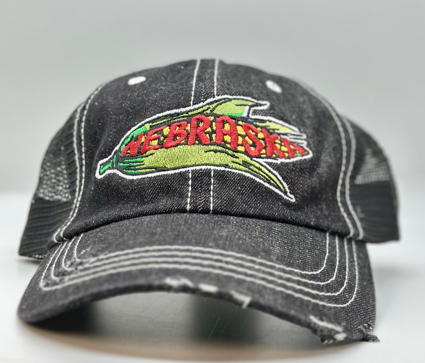 Nebraska Corn Cob Distressed Hat