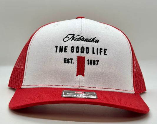 Nebraska Mich Ultra Good Life Trucker Hat