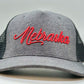 Script Nebraska 3D Puff 5 Panel Trucker Hat