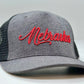 Script Nebraska 3D Puff 5 Panel Trucker Hat