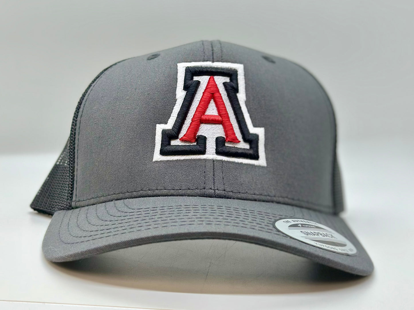 3 Color Auburn A Puff Trucker Hat