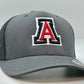 3 Color Auburn A Puff Trucker Hat