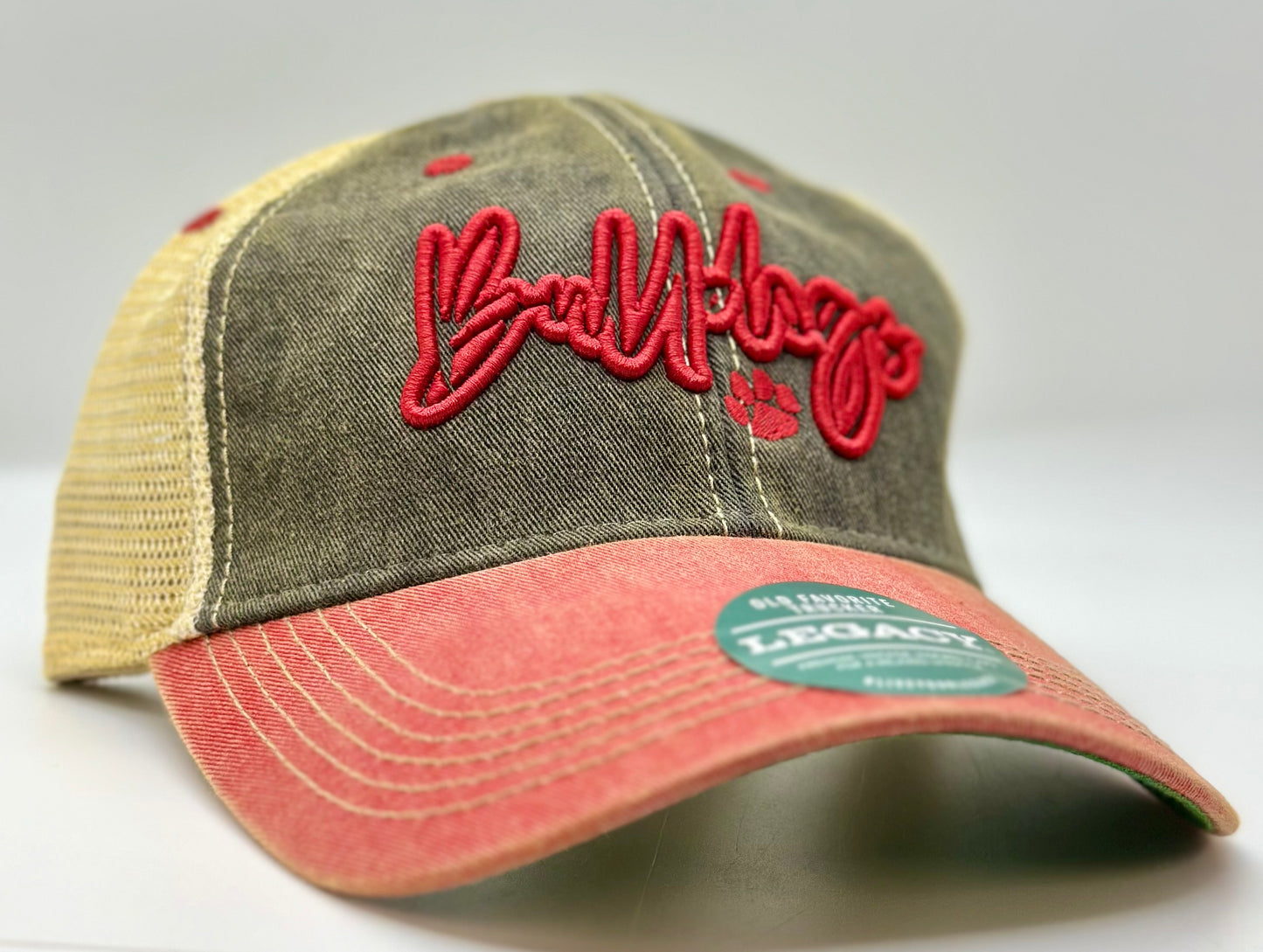 Bulldogs Script Outline 3D Puff Pigmented Unstructured Hat