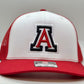 3 Color Auburn A Puff Trucker Hat