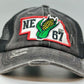 Nebraska Corn State Patch Ponytail Slot Distressed Hat