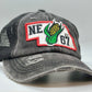 Nebraska Corn State Patch Ponytail Slot Distressed Hat