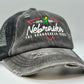 Nebraska Triangle Ponytail Slot Distressed Hat