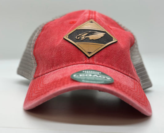 Eagles Diamond Leather Patch Unstructured Hat