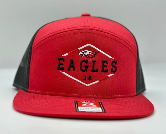 JB Eagles Diamond 7 Panel Trucker Hat