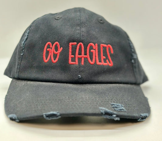 Go Eagles Distressed Unstructured Hat