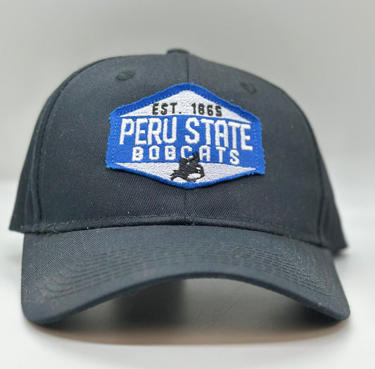 Peru State Bobcats Octagon Patch Hat