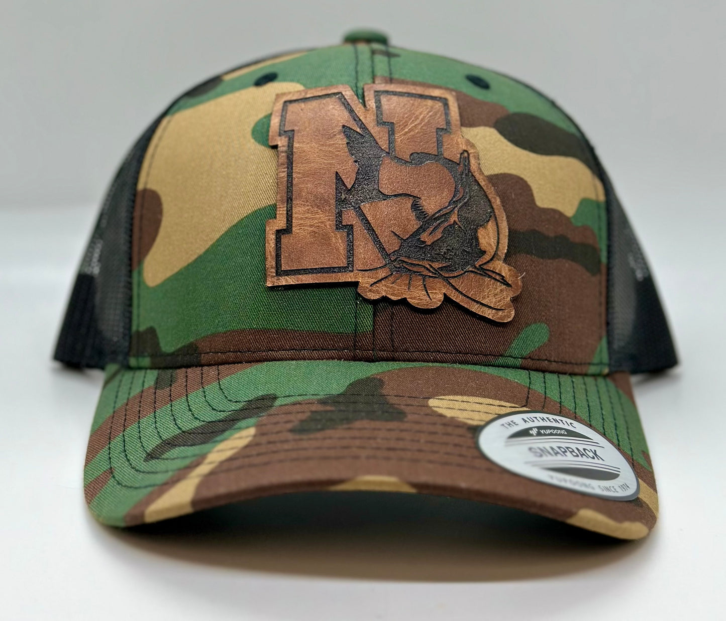 Nebraska Catfish Camo Trucker Hat