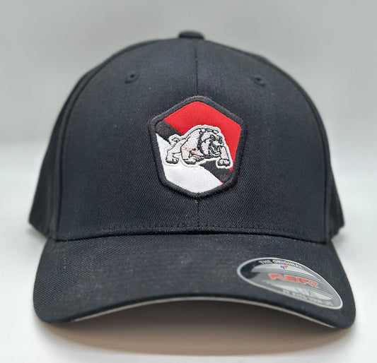 Auburn Bulldog Shield Patch Fitted L/XL Hat