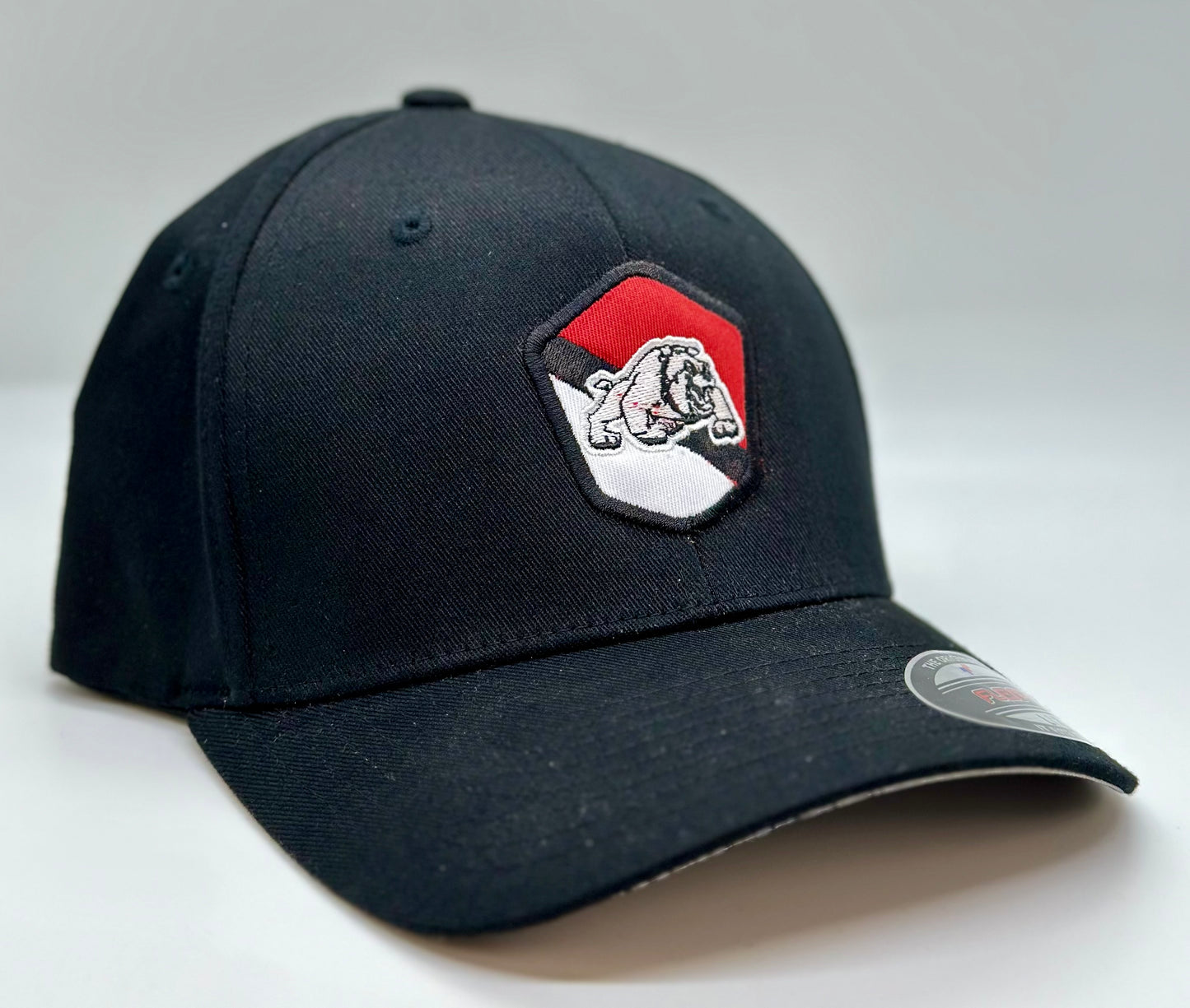 Auburn Bulldog Shield Patch Fitted L/XL Hat