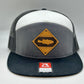 Diamond Bass Leather Patch 7 Panel Trucker Hat