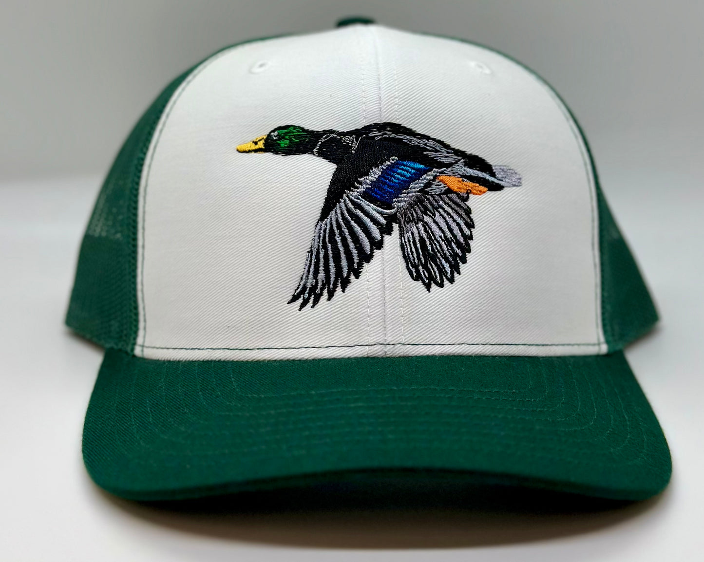 Flying Mallard Trucker Hat - White/Dark Green