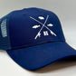 Nebraska Bass and Walleye Fishing Trucker Hat Navy