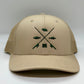 Nebraska Bass and Walleye Fishing Trucker Hat Khaki