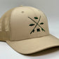 Nebraska Bass and Walleye Fishing Trucker Hat Khaki