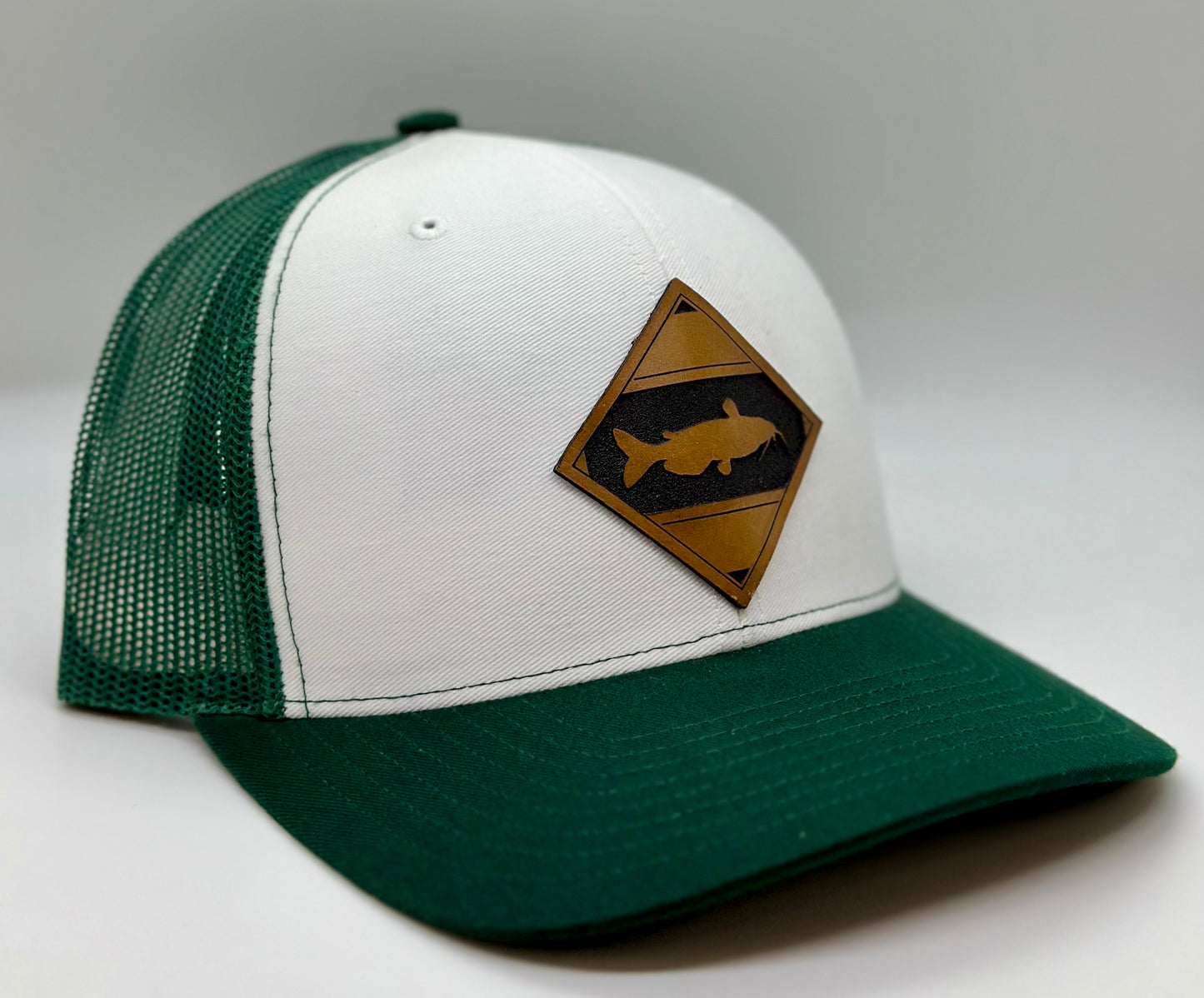 Diamond Catfish Leather Patch Trucker Hat