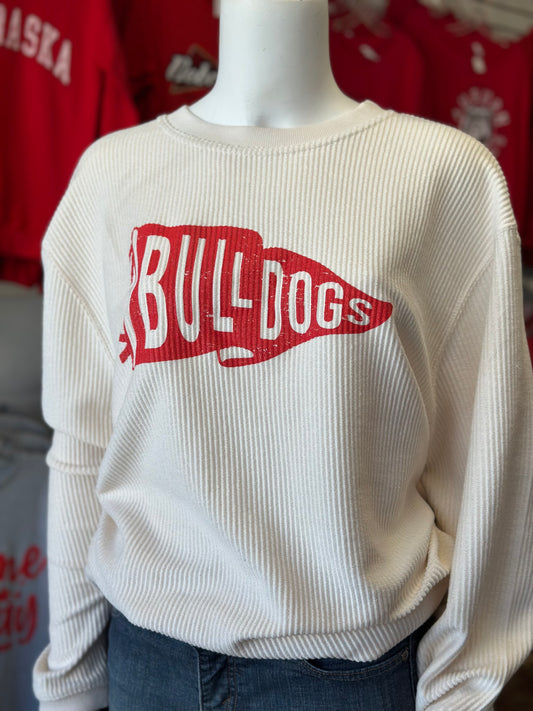 Bulldogs Pennant - Unisex Corded Crew