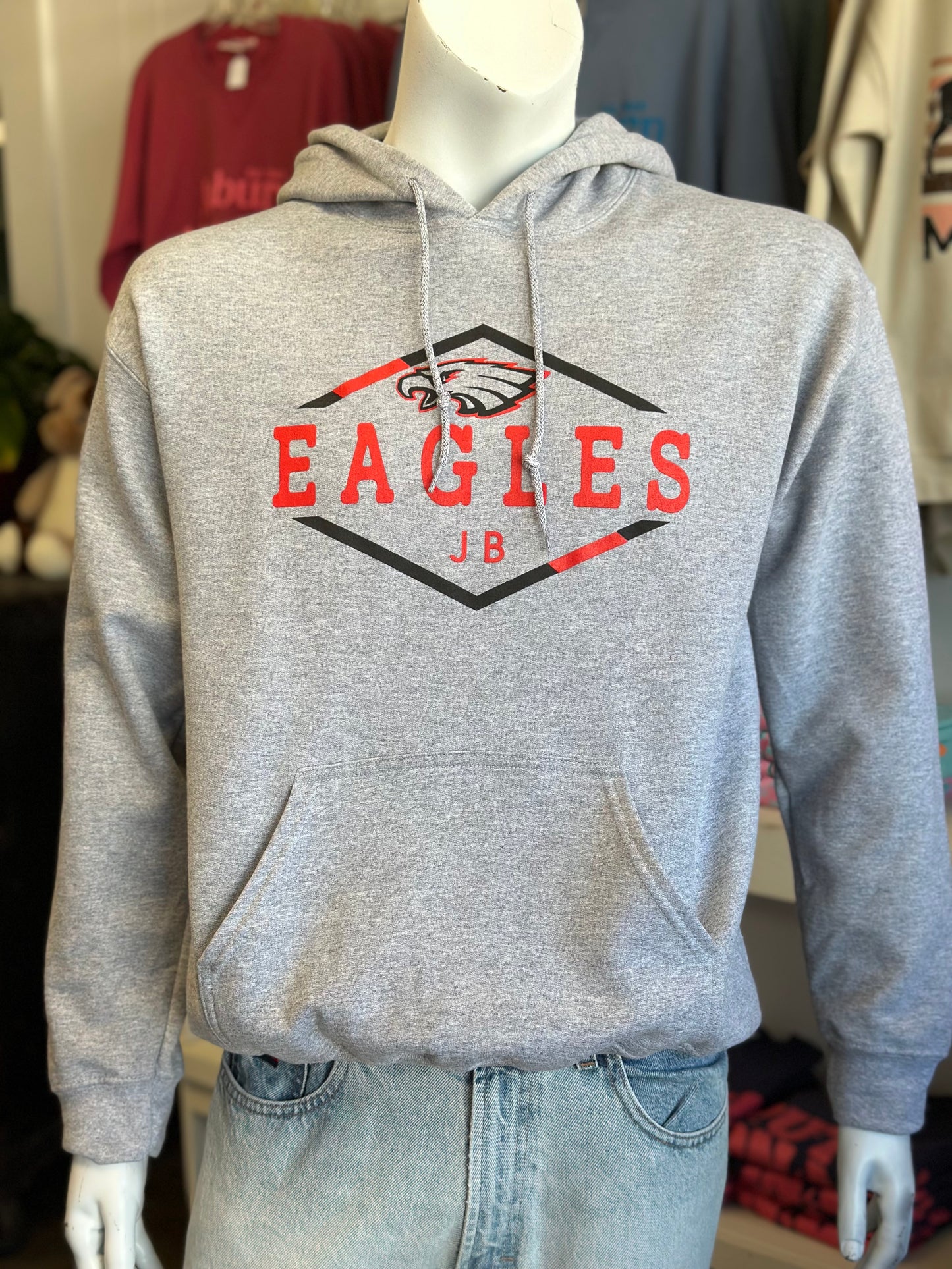 YOUTH JB Eagles Diamond Design - Gildan Unisex Hooded Sweatshirt